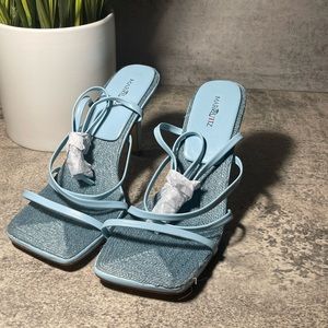 Missy Empire ‘Monica Blue’ Strappy High Heeled Sandal